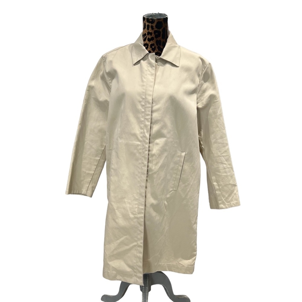 Polarn O Pyret Womans Sz L Coat Jacket Tan Cotton flaw